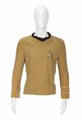 STAR TREK THE ORIGINAL SERIES COMMAND STARFLEET DUTY TUNIC IN THE STYLE OF CAPTAIN JAMES T KIRK