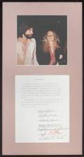 BARBRA STREISAND JON PETERS SIGNED REAFFIRMATION