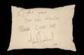 MICHAEL JACKSON INSCRIBED PILLOW 