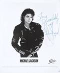 MICHAEL JACKSON SIGNED AND INSCRIBED PHOTOGRAPH