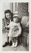FRANK ZAPPA CHILDHOOD PHOTOGRAPH WITH HIS MOTHER