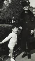 FRANK ZAPPA CHILDHOOD PHOTOGRAPH WITH HIS GRANDMOTHER