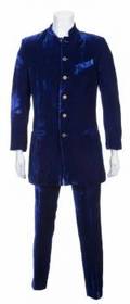 DAVY JONES BLUE VELVET STAGE WORN SUIT