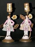 317 Pair Porcelain Figural Lamps
