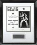 ELVIS PRESLEY 1973 HILTON CONCERT FLYER