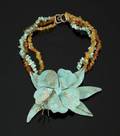 LONI ANDERSON TURQUOISE AND COPPER NECKLACE