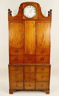 Rare English Regency Clock Cabinet