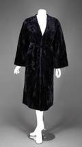 CHER MIDNIGHT BLUE BELTED SHEARLING COAT