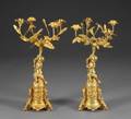MICHAEL JACKSON PAIR OF GILDED CANDELABRA