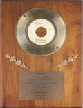 ELVIS GOLD AWARD FOR WEAR MY RING AROUND YOUR NECK