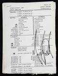 MICHAEL JACKSON SIGNED TOUR ITINERARY
