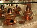 A PAIR OF COPPER SHABU SHABU POTS