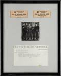 THE BEATLES ED SULLIVAN SHOW TICKETS