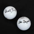 TWO SIGNED GOLF BALLS FROM THE FRANK SINATRA CELEBRITY INVITATIONAL