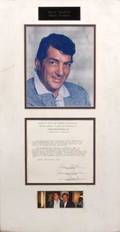 DEAN MARTIN SIGNED DOCUMENT