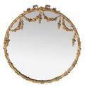 ROUND GILT WALL MIRROR