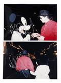 MICHAEL JACKSON SIGNED PHOTOS WITH MICKEY MOUSE