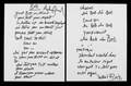 MICHAEL JACKSON HANDWRITTEN LYRICS