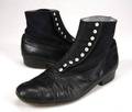 MICHAEL JACKSON WORN AND SIGNED BLACK SPAT SHOES