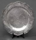 356 SemiScalloped Silver Plate Serving Tray