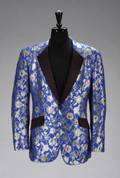 RAY CHARLES BLUE AND GOLD TUXEDO JACKET