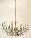 353 ontemporary Brass  Crystal Italian Light Fixture