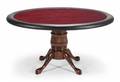 MEAT LOAF CIRCULAR RED TOP POKER TABLE AND CHAIRS