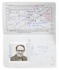 LES PAUL TWICE SIGNED PASSPORT