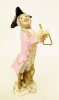 Porcelain Meissen Monkey Musician Figure