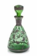 HANDPAINTED GREEN DECANTER