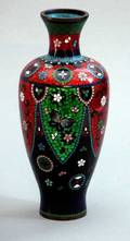 32 Old Chinese Cloisonn Butterfly Motiff Vase