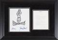 JIMMY STEWART HARVEY DRAWING AND SIGNED LETTER