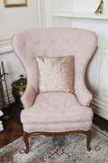 ROSE DAMASK WINGBACK CHAIR