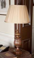 CARVED WOODEN TABLE LAMP