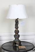 PAIR OF ASIAN DECORATIVE METAL LAMPS