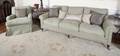 GEORGE SMITH UPHOLSTERED SOFA AND MATCHING EASY CHAIR