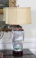 ASIAN STYLE CERAMIC TABLE LAMP