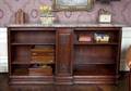 LOW BOOKCASE WITH MARBLE TOP