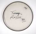 TOMMY RAMONE SIGNED DRUMHEAD