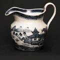 53 19C Blue  White Porcelain Pitcher Canton