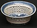 49 Blue  White Pierced Bowl Canton