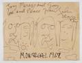 JOHN LENNON  YOKO ONO ORIGINAL SIGNED BEDIN DRAWING