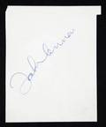 JOHN LENNON SIGNED CUT SHEET