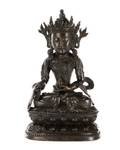 SinoTibetan Guanyin Bronze Figural Sculpture