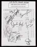 ROLLING STONES SIGNED SET LIST
