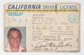 TONY CURTIS 1982 CALIFORNIA DRIVER LICENSE