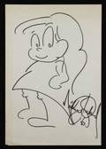 MICHAEL JACKSON SIGNED AND DATED DRAWING