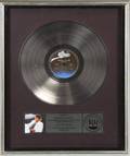 MICHAEL JACKSON PLATINUM RECORD AWARD