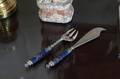 STERLING AND LAPIS LAZULI SERVING SET