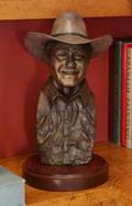 BRONZE PORTRAIT BUST OF LARRY HAGMAN